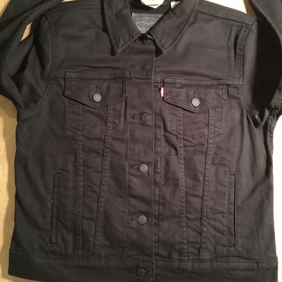 LEVI STRAUSS & CO. Original Trucker Jacket, BLACK, NEW WITH TAGS, Size L - Picture 5 of 8